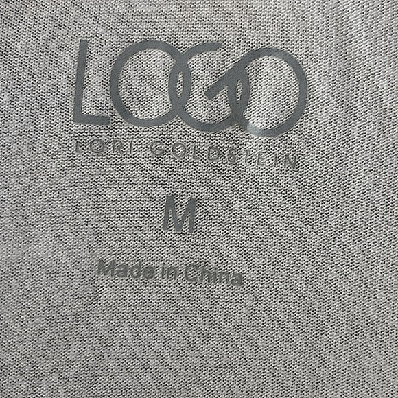 logo Lori Goldstein Light Blue Gray Shark Bite  Longline Tunic Size Medium - Picture 3 of 4